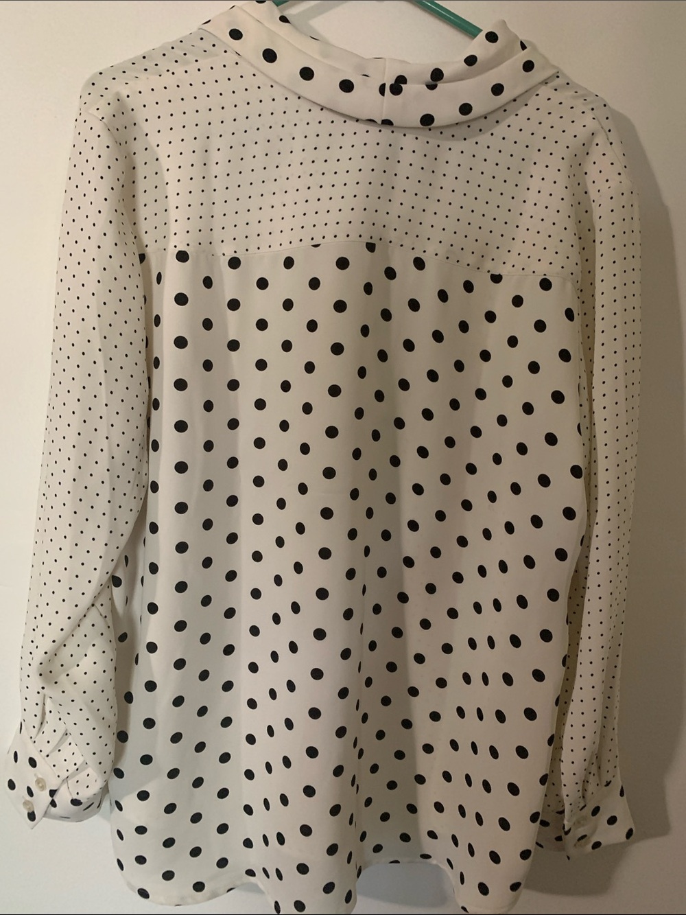 Chico's White Blouse with Black Polka Dots - Picture 10 of 12